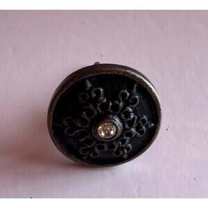 SET OF 2 Antique Metal EASY SCREW IN KNOBS DRESSER DRAWER ( 4 Available)